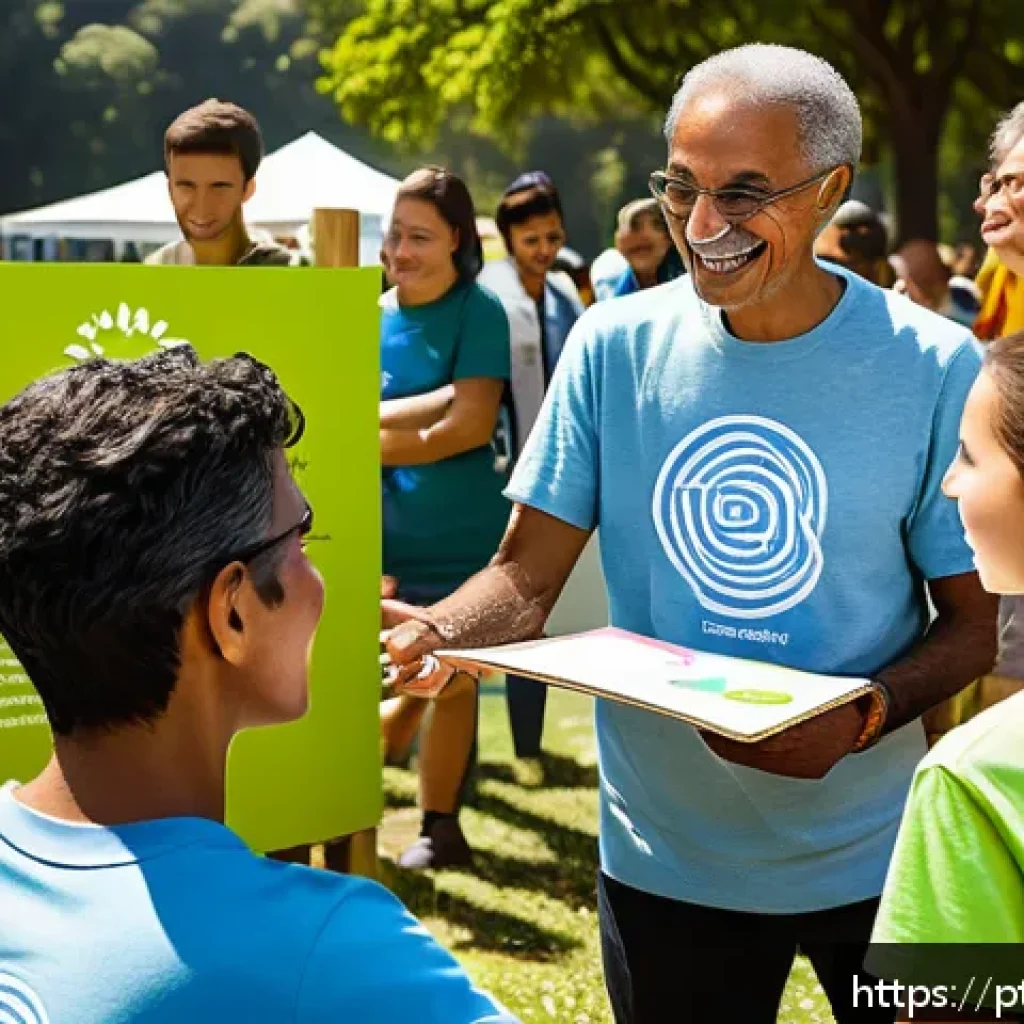 시민과학 프로젝트의 참여자 보상 방안 - A vibrant community event scene in a Brazilian urban park, showing diverse volunteers of various age...